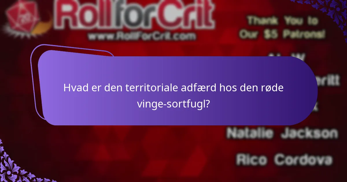 Hvad er habitatet for den røde vinge-sortfugl?