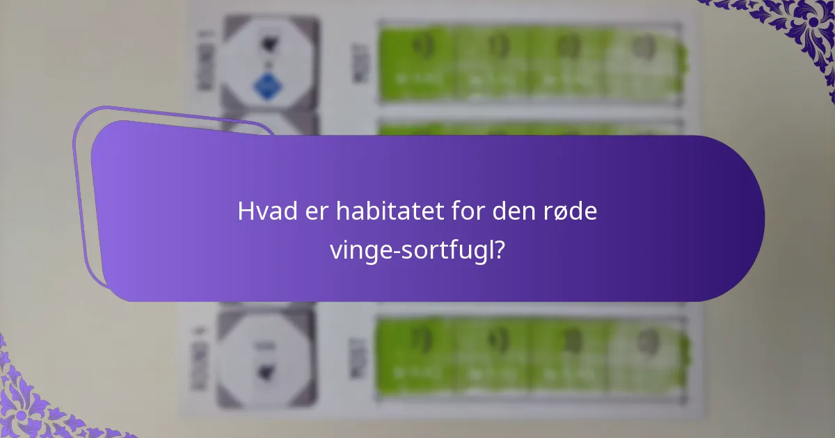 Hvad spiser den røde vinge-sortfugl?