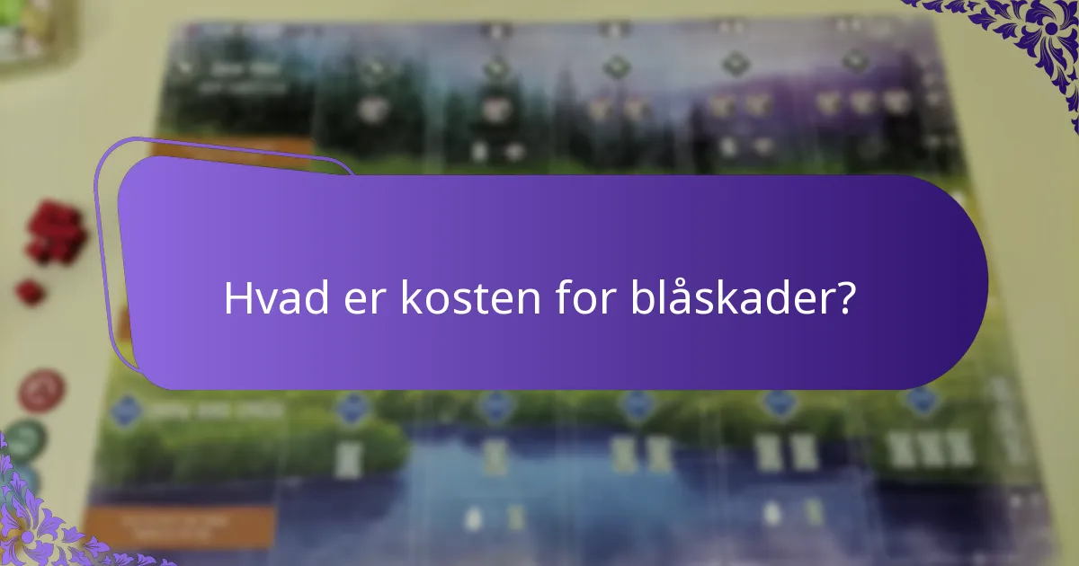 Hvad er kosten for blåskader?