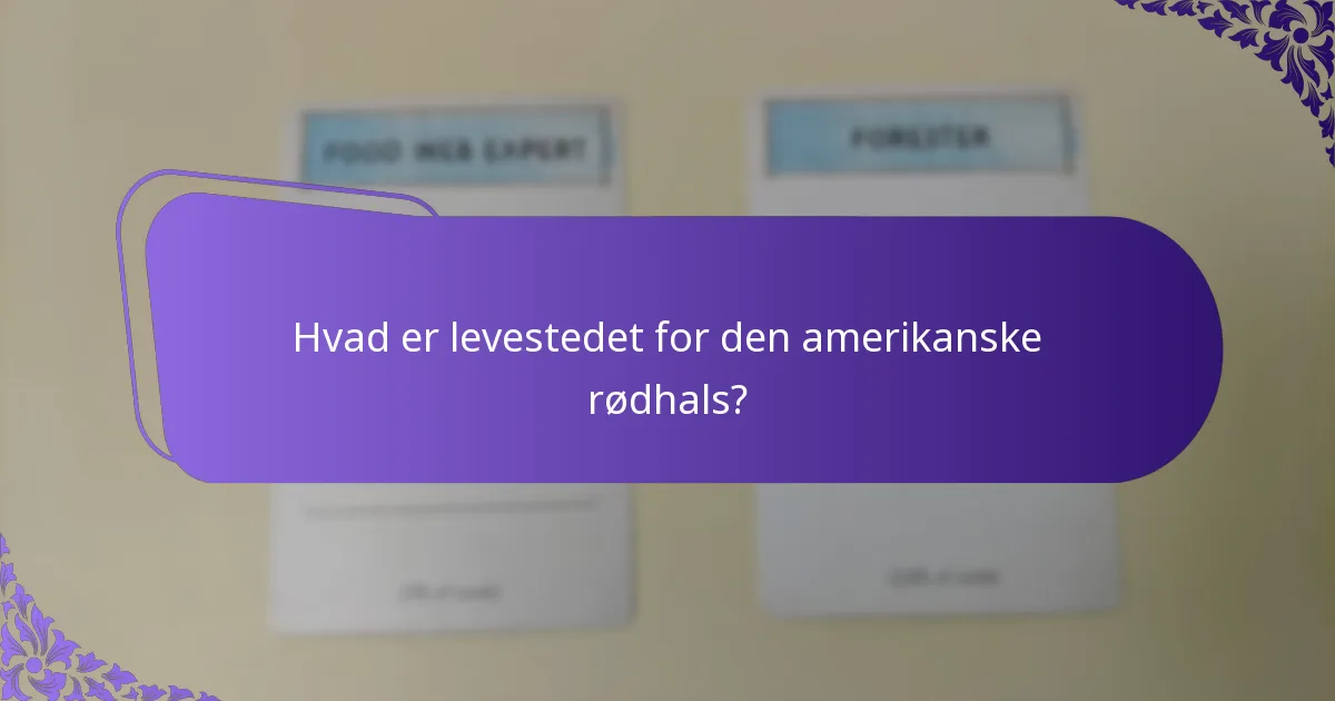 Hvad spiser den amerikanske rødhals?