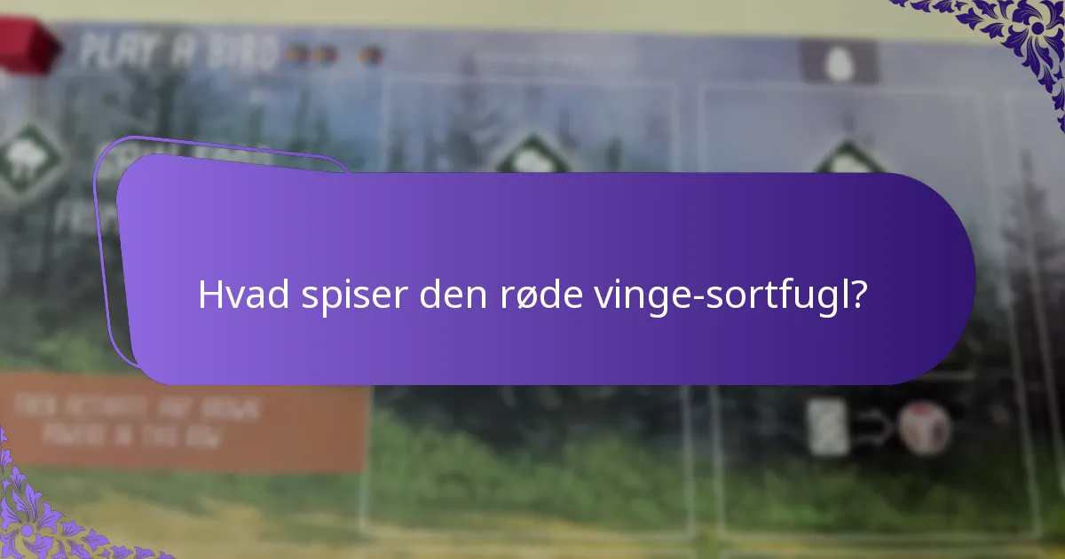 Hvordan tilpasser den røde vinge-sortfugls adfærd sig til miljøændringer?