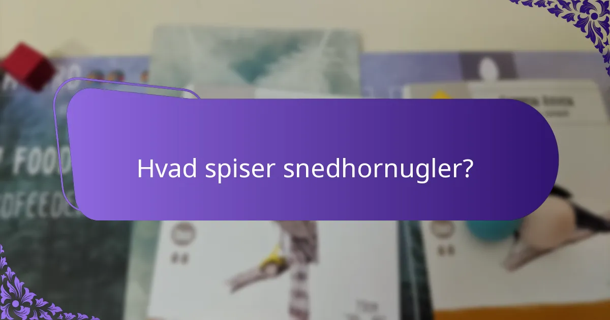 Hvad spiser snedhornugler?