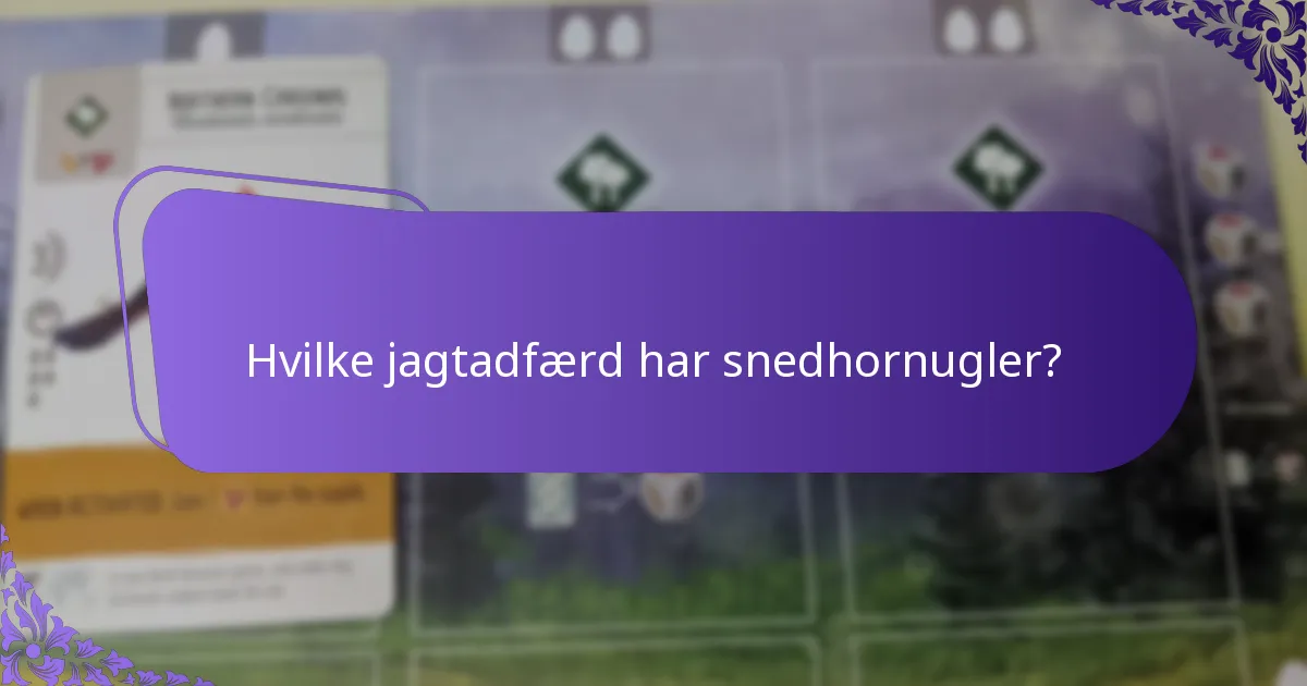 Hvordan tilpasser snedhornugler sig deres miljø?