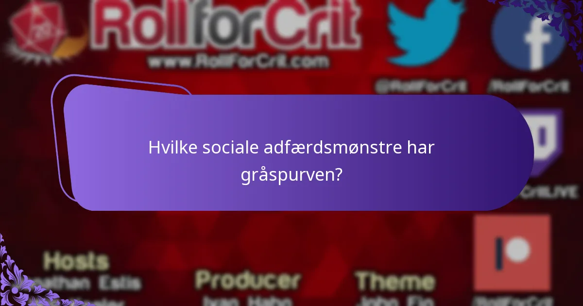 Hvad spiser gråspurve?