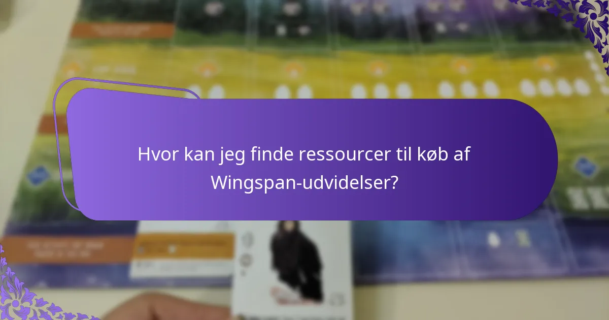 Hvor kan jeg finde ressourcer til køb af Wingspan-udvidelser?