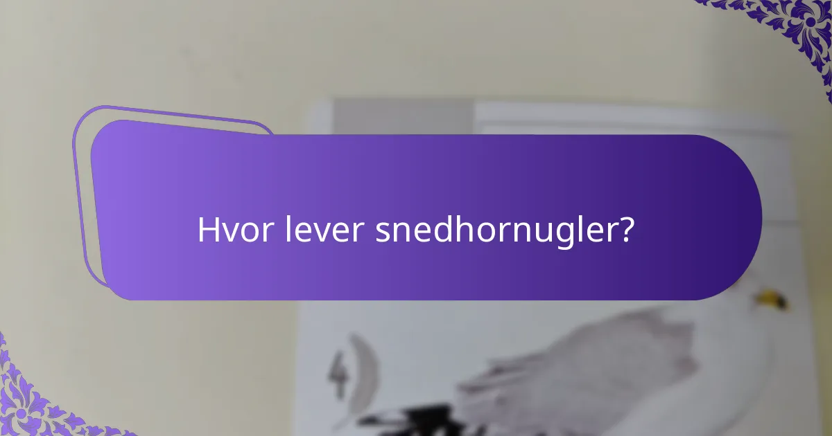 Hvad er bevaringsstatus for snedhornugler?
