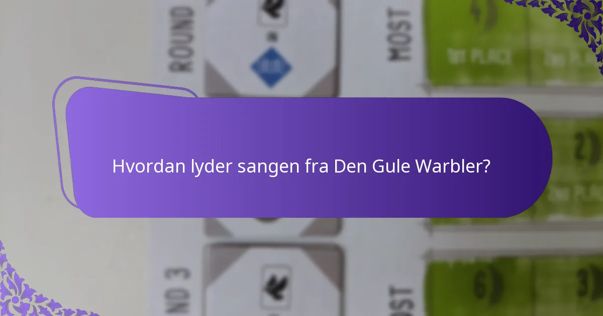 Hvordan påvirker migrationsmønstre populationerne af Den Gule Warbler?